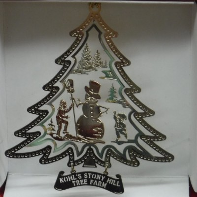 BRASS KOHL'S STONY HILL TREE FARM ORNAMENT