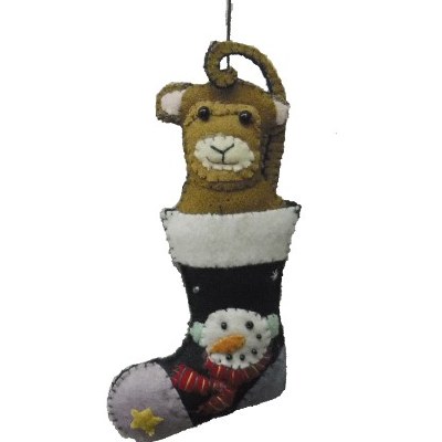 MONKEY IN STOCKING - FELT