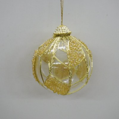 GLASS BALL CLEAR/GOLD