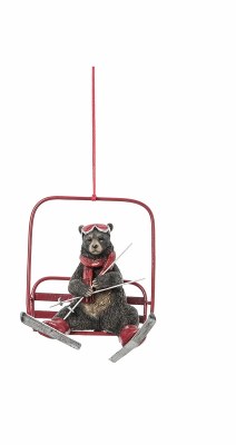 BLACK BEAR ON SKI LIFT