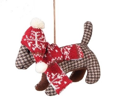 DOG PLUSH HOUNDSTOOTH BLACK