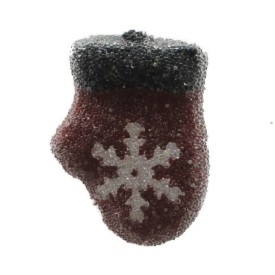 BEADED RED MITTEN