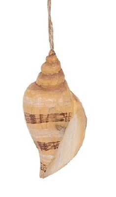 CONCH SHELL WOOD CARVED