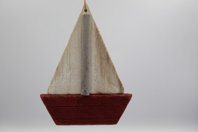 RED WOOD SAILBOAT