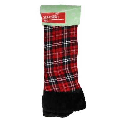 RED AND BLACK PLAID TREE SKIRT