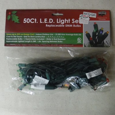 50 COUNT LED RED &amp; GREEN LIGHT SET