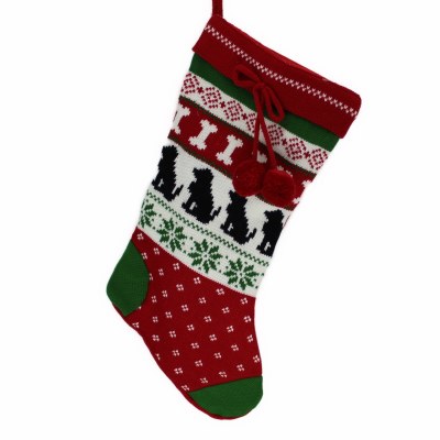 KNITTED DOG STOCKING