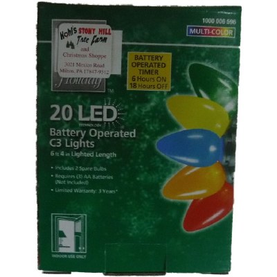 20 CT LED C3 LIGHT SET BATTERY OPERATED