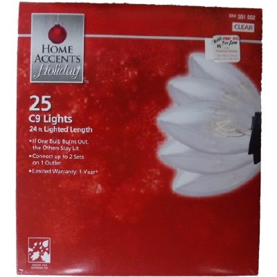 25 CT C9 LIGHT SET CLEAR