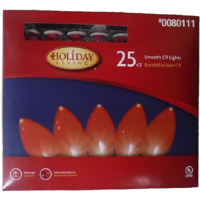 25 CT C9 LIGHTS RED COLOR