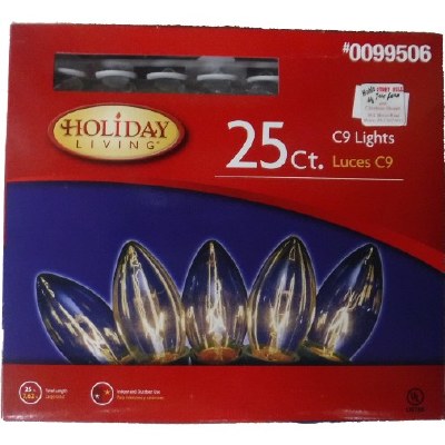 25 CT C9 CLEAR LIGHT SET