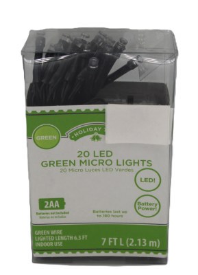 20CT LED MICRO GREEN LIGHTS