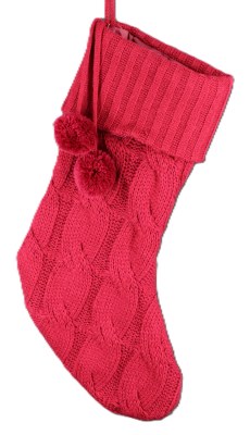 RED KNITTED STOCKING