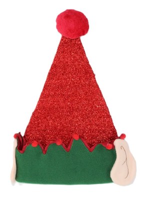 RED ELF HAT WITH EARS