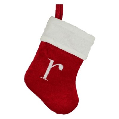 LETTER R MONOGRAM STOCKING