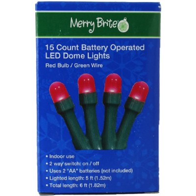 15CT BATTERY OPERATED LED DOME LIGHTS
