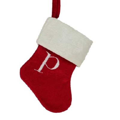 LETTER P MONOGRAM STOCKING