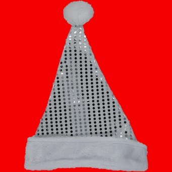 SILVER SEQUIN HAT