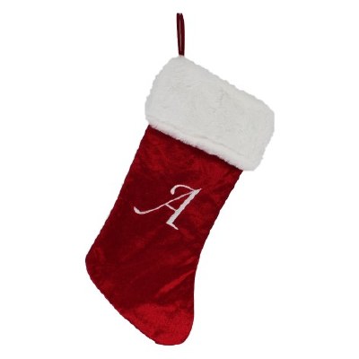 LETTER A MONOGRAM STOCKING