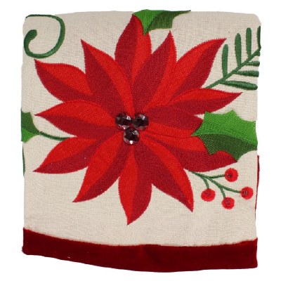 48&quot; POINTSETTIA TREE SKIRT