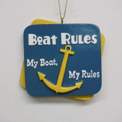 BOAT RULES PLAQUE