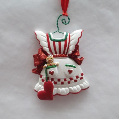 RED AND WHITE APRON