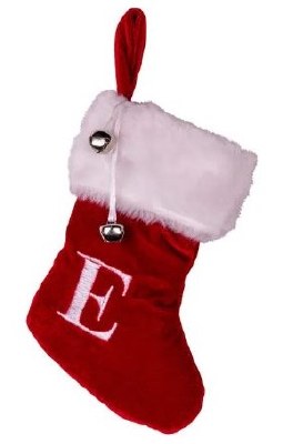 LETTER E MONOGRAM STOCKING