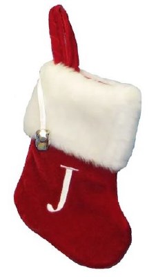 LETTER J MONOGRAM STOCKING