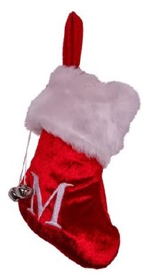 LETTER M MONOGRAM STOCKING