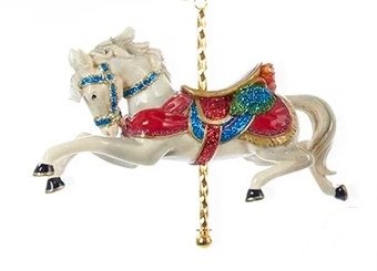 WHITE CAROUSEL HORSE