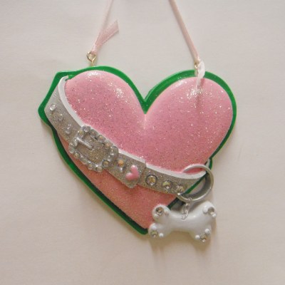 HEART COLLAR WITH BONE