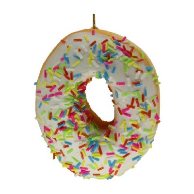 WHITE W/ SPRINKLE GLAZED DONUT