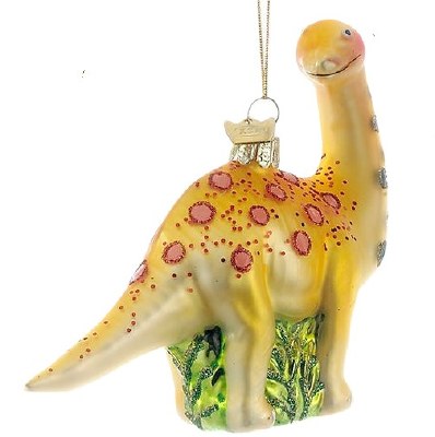 GOLD WITH RED GLASS DINOSAUR