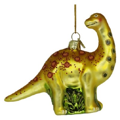 GOLD WITH RED GLASS DINOSAUR