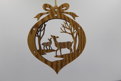WOODEN BALL WITH DEER