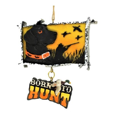 BORN TO HUNT BLACK LAB DOG