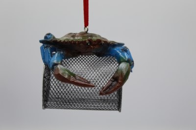 BLUE CRAB ON CAGE