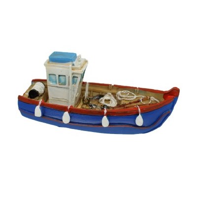 DARK BLUE FISHING BOAT