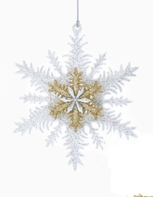 SILVER/GOLD 3D SNOWFLAKE
