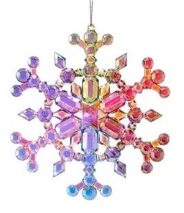 MULTI COLOR IRRIDENCENT SNOWFLAKE