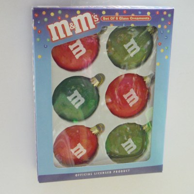6 PACK BOX OF GLASS M&amp;M'S