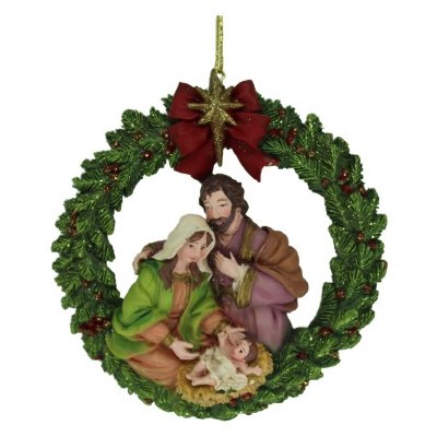 HOLY FAMILY IN WREATH
