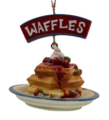 WAFFLES ON PLATE