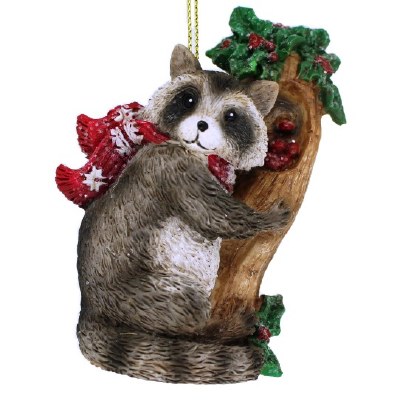 RACCOON BY TREE