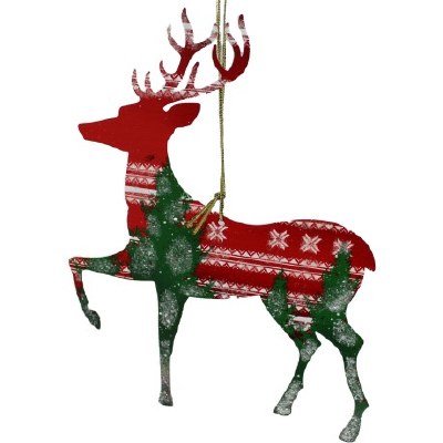 REINDEER SILLOUETTE RED AND GREEN