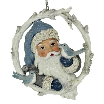 2 BIRDS SANTA BIRD WREATH