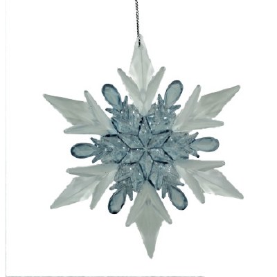 BLUE AND CLEAR SNOWFLAKE