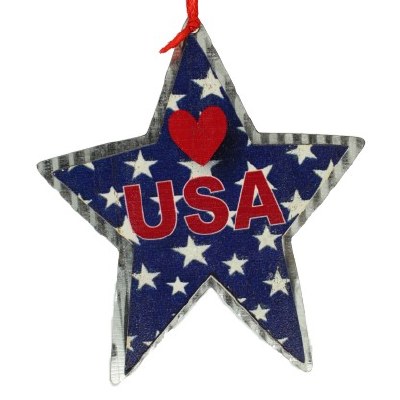 BLUE USA FLAG STAR