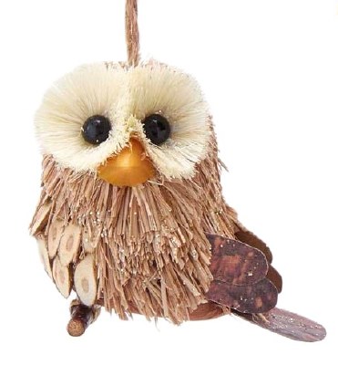 LEFT FACING OWL BRUSH ANIMAL