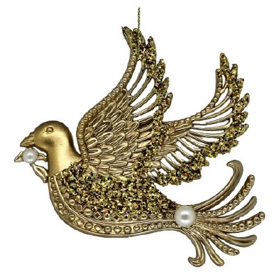 GOLD BIRD WITH LASER GLITTER